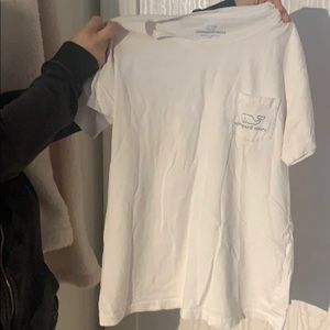 White T-shirt from vineyard vines.